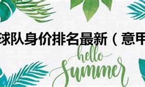 意甲最新身价排名-意甲最新身价排名前十