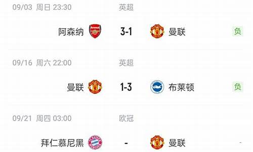 曼联联赛输的三场是哪三场-曼联联赛输的三场
